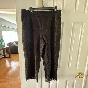 Draper James black lace women’s ankle length pants